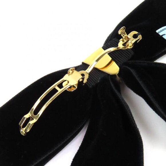 Prada Velvet Ribbon Barrette Hair Clip main image 5
